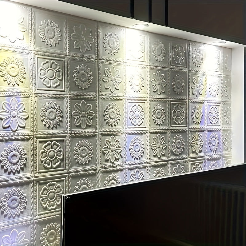 30 Panneaux Muraux Blanc Vintage