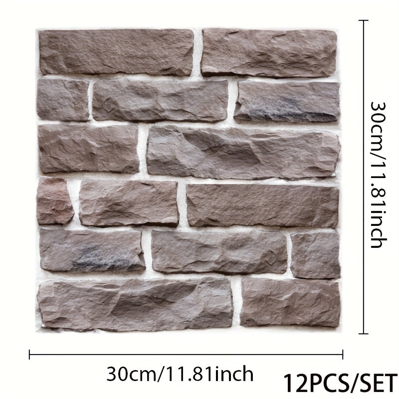 Stickers Muraux 3D Carrelage Effet Pierre