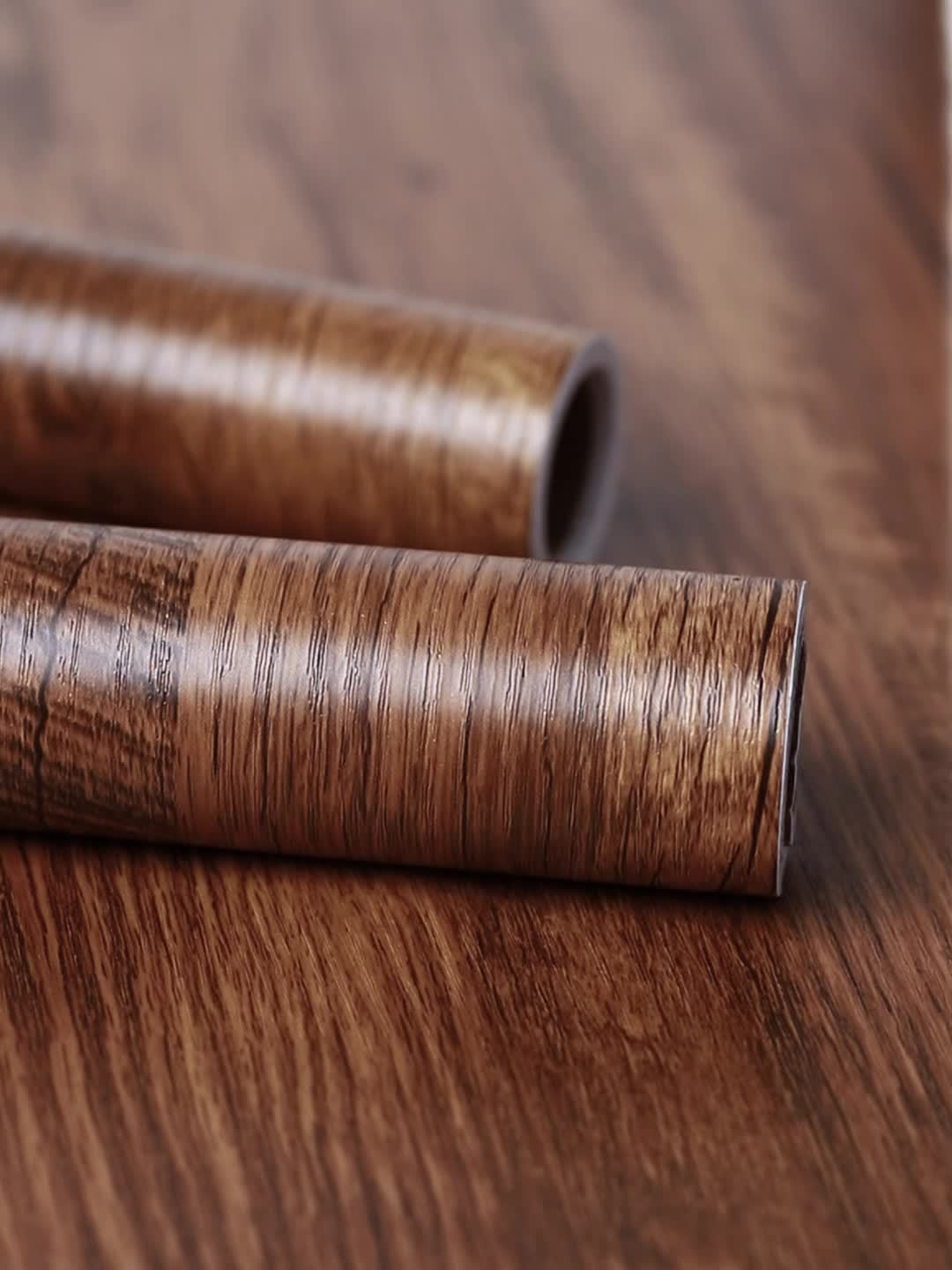 Sticker meuble auto-adhésif effet bois foncé