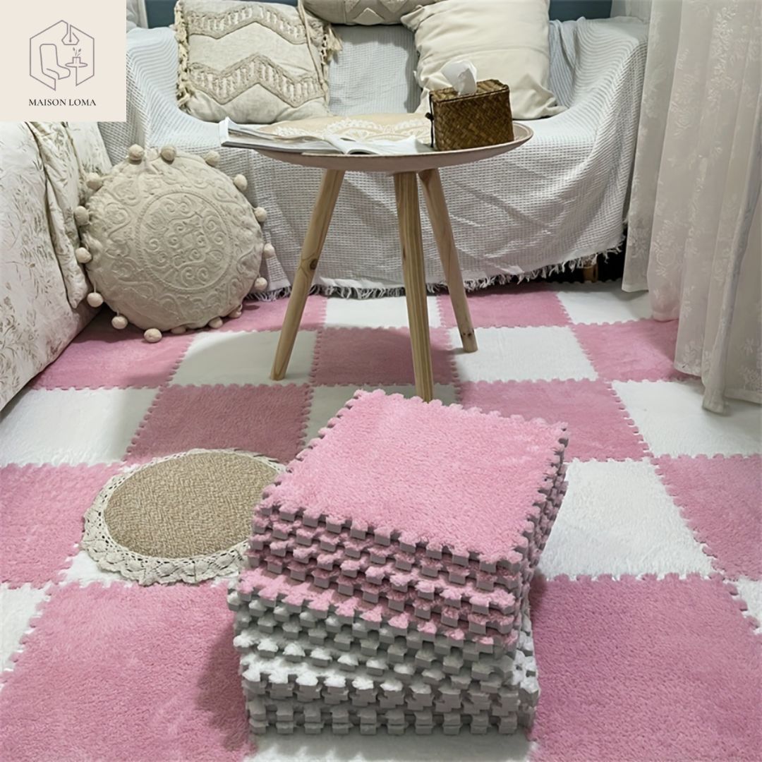 12 dalles de tapis épaissies 30x30 cm