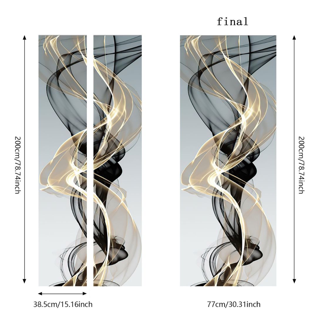 Sticker de Porte Géométrique Coloré