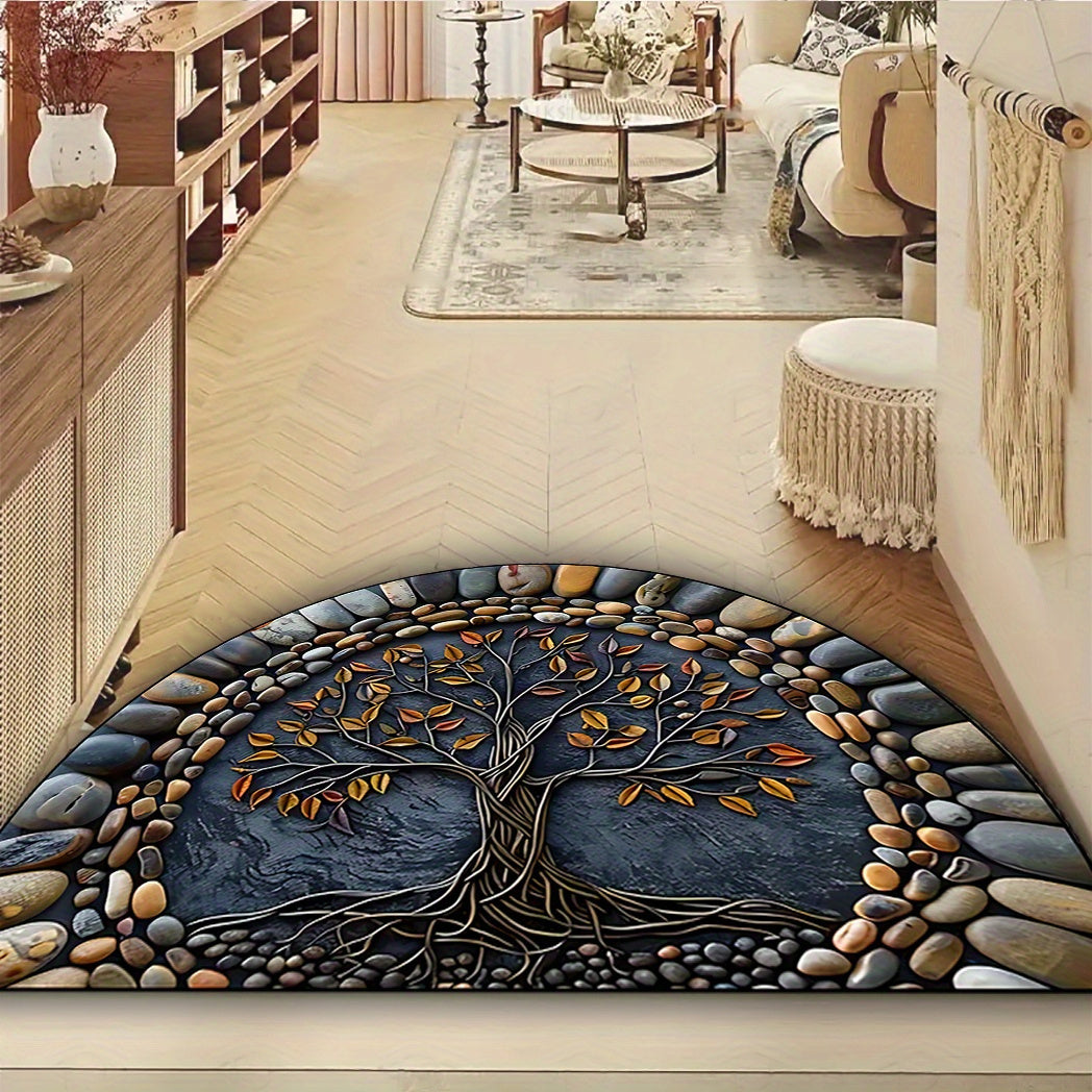 Tapis de Porte Arbre de Vie Antidérapant