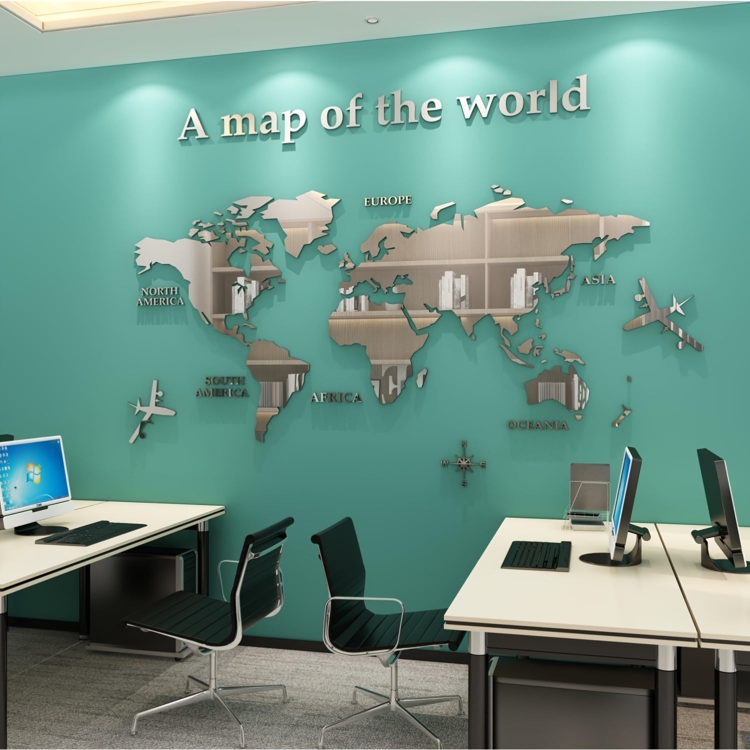 Autocollant Murale Carte du Monde