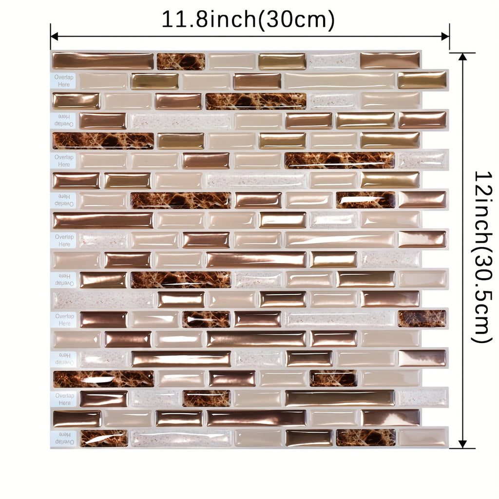 10 Autocollants Carreaux Mosaïque