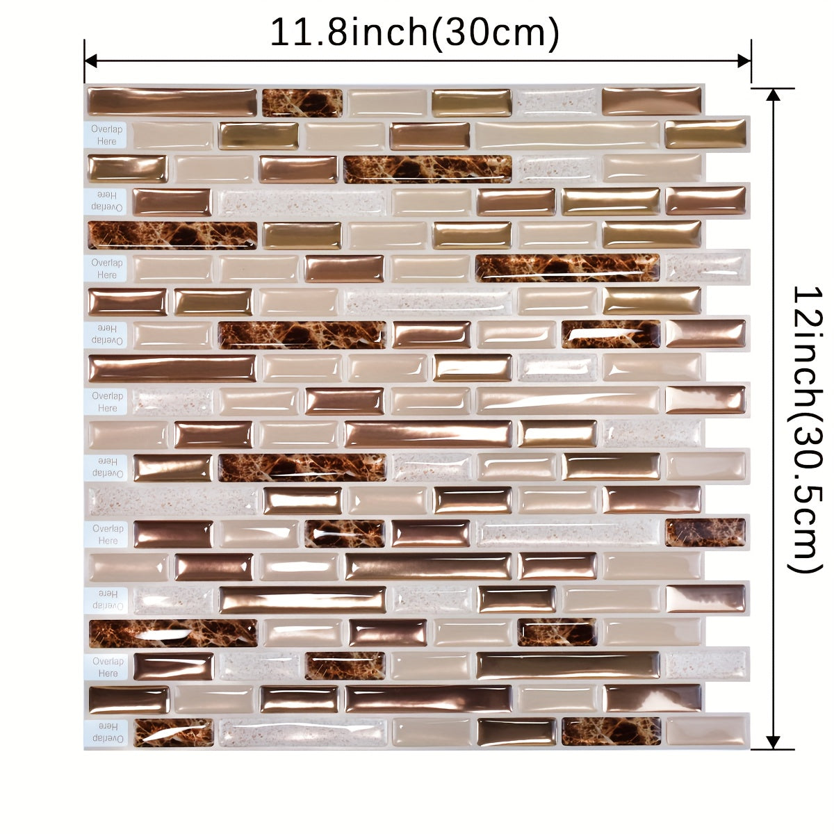 10 Autocollants Carreaux Mosaïque