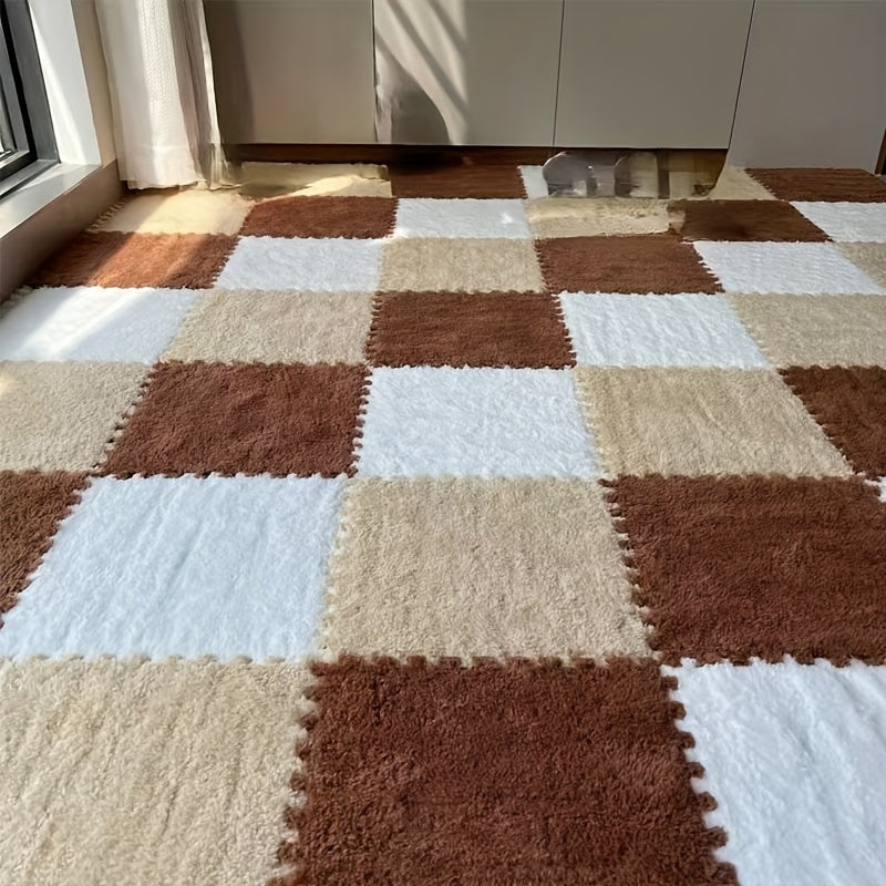 24 Dalles Tapis Patchwork Épais