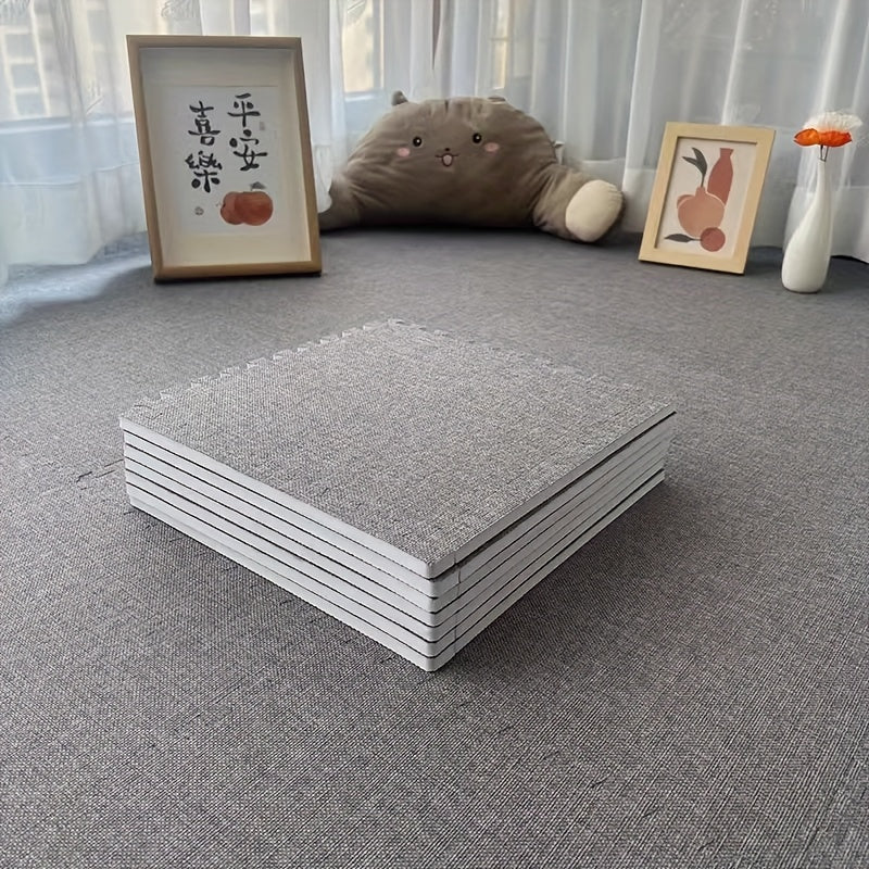 Tapis Mousse Effet Lin – Lot de 20 Dalles