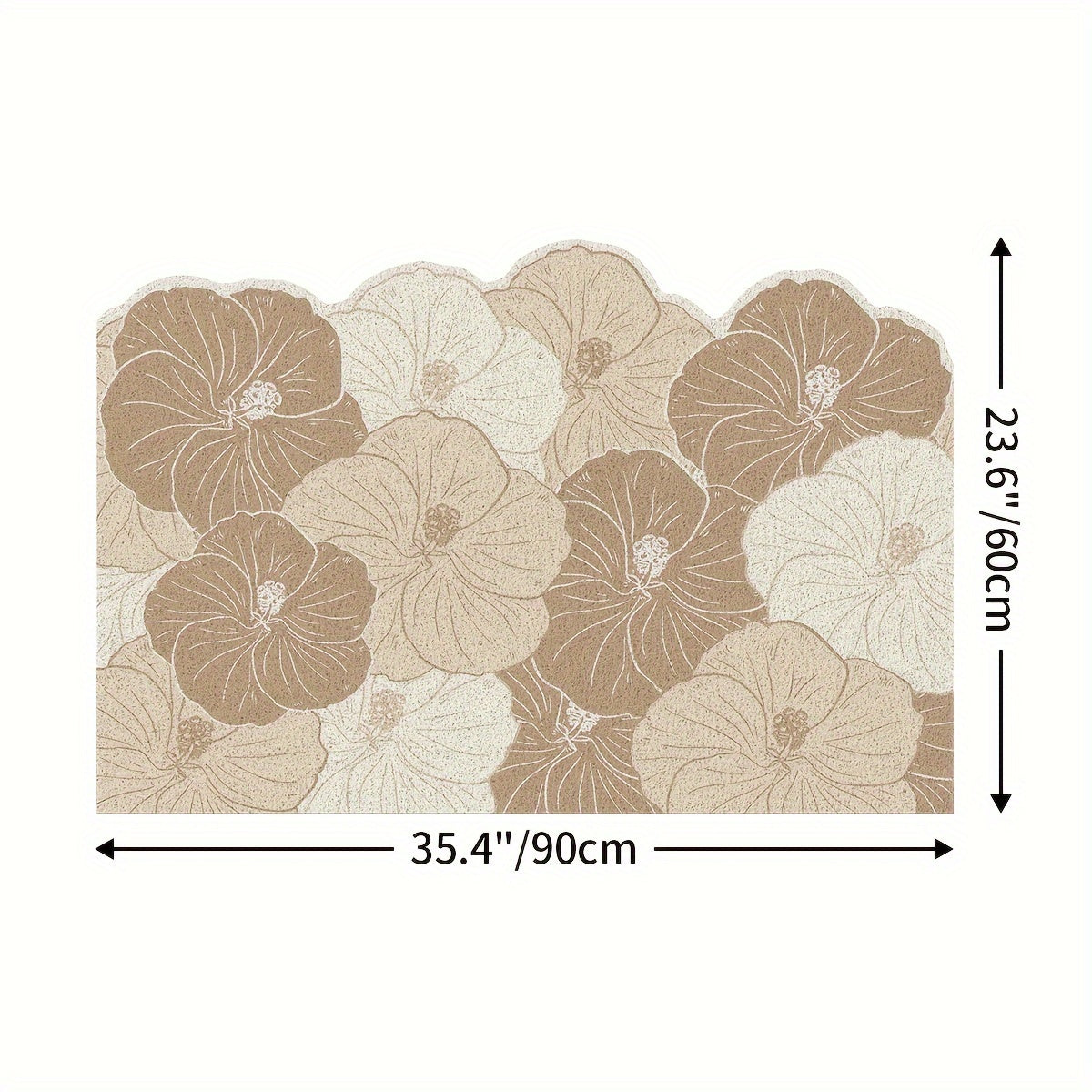 Tapis de Porte Floral Antidérapant