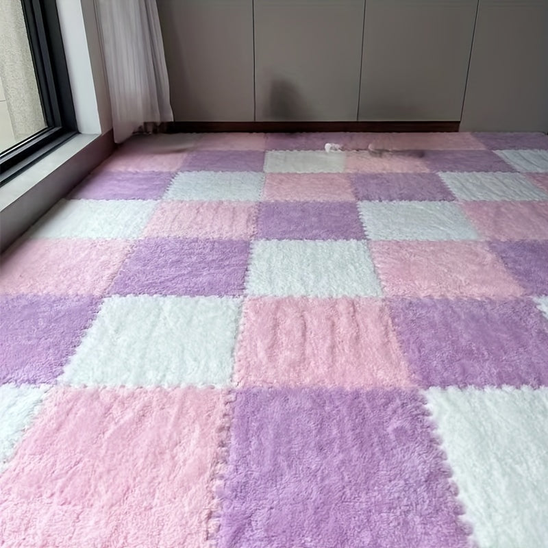 24 Dalles Tapis Patchwork Épais
