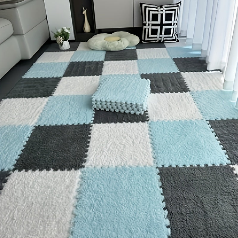 24 Dalles Tapis Patchwork Épais