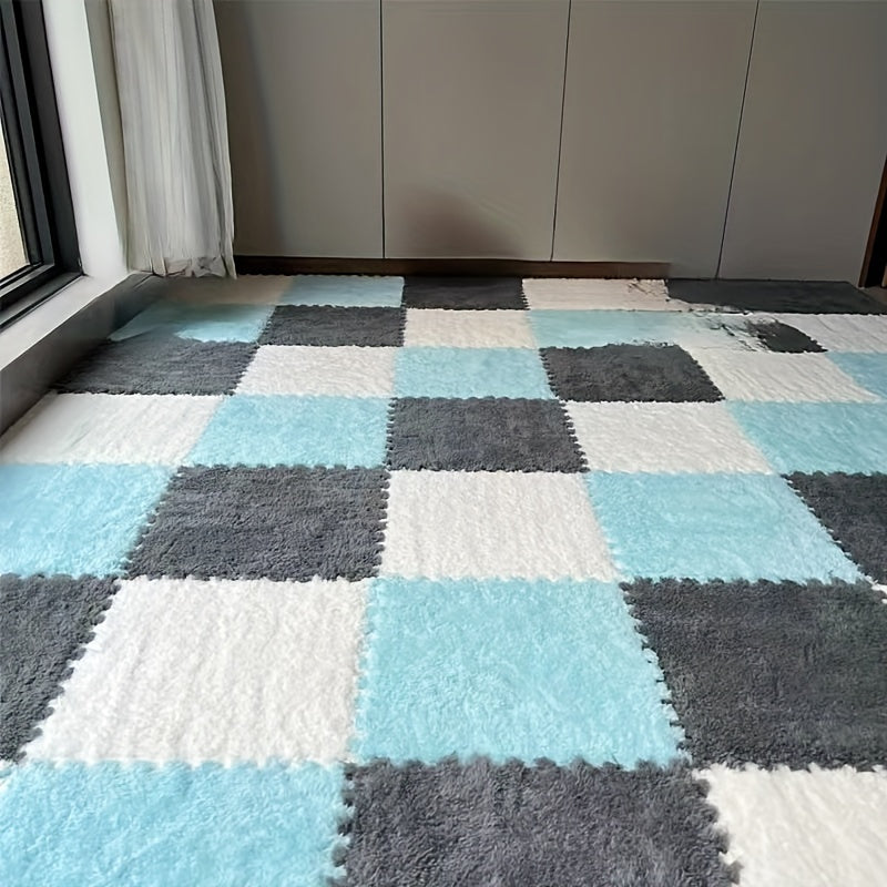 24 Dalles Tapis Patchwork Épais