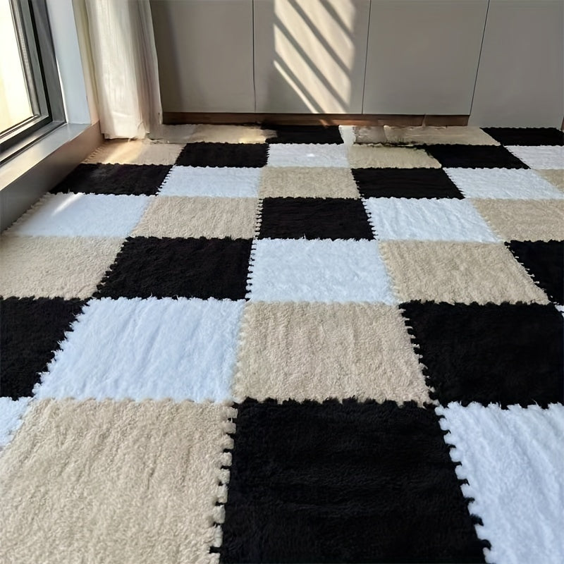24 Dalles Tapis Patchwork Épais