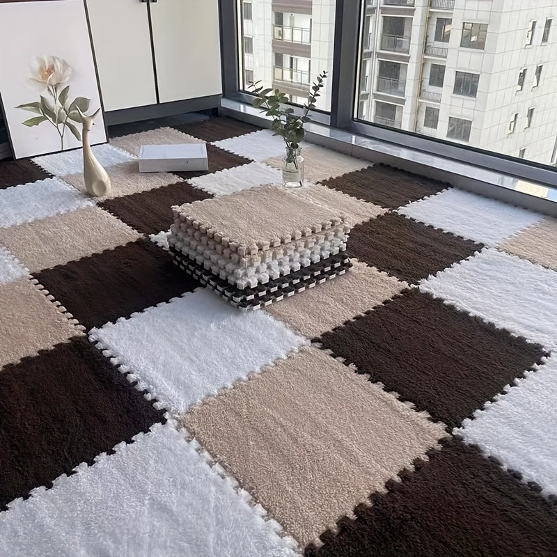 24 Dalles Tapis Patchwork Épais