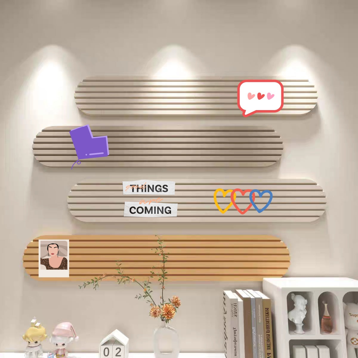 4 Panneaux Adhésif Décoratif en Feutre