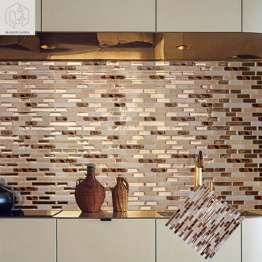 10 Autocollants Carreaux Mosaïque