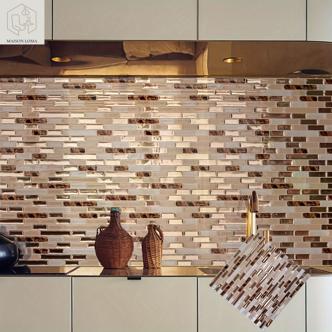 10 Autocollants Carreaux Mosaïque