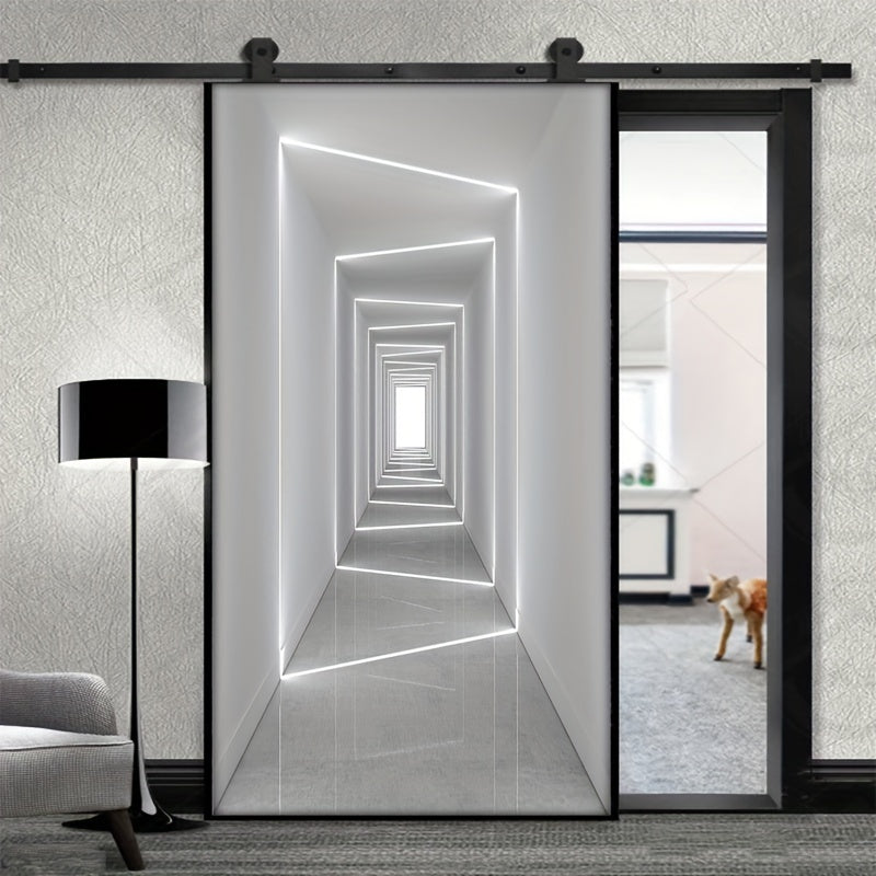 Sticker de Porte Effet Couloir Futuriste
