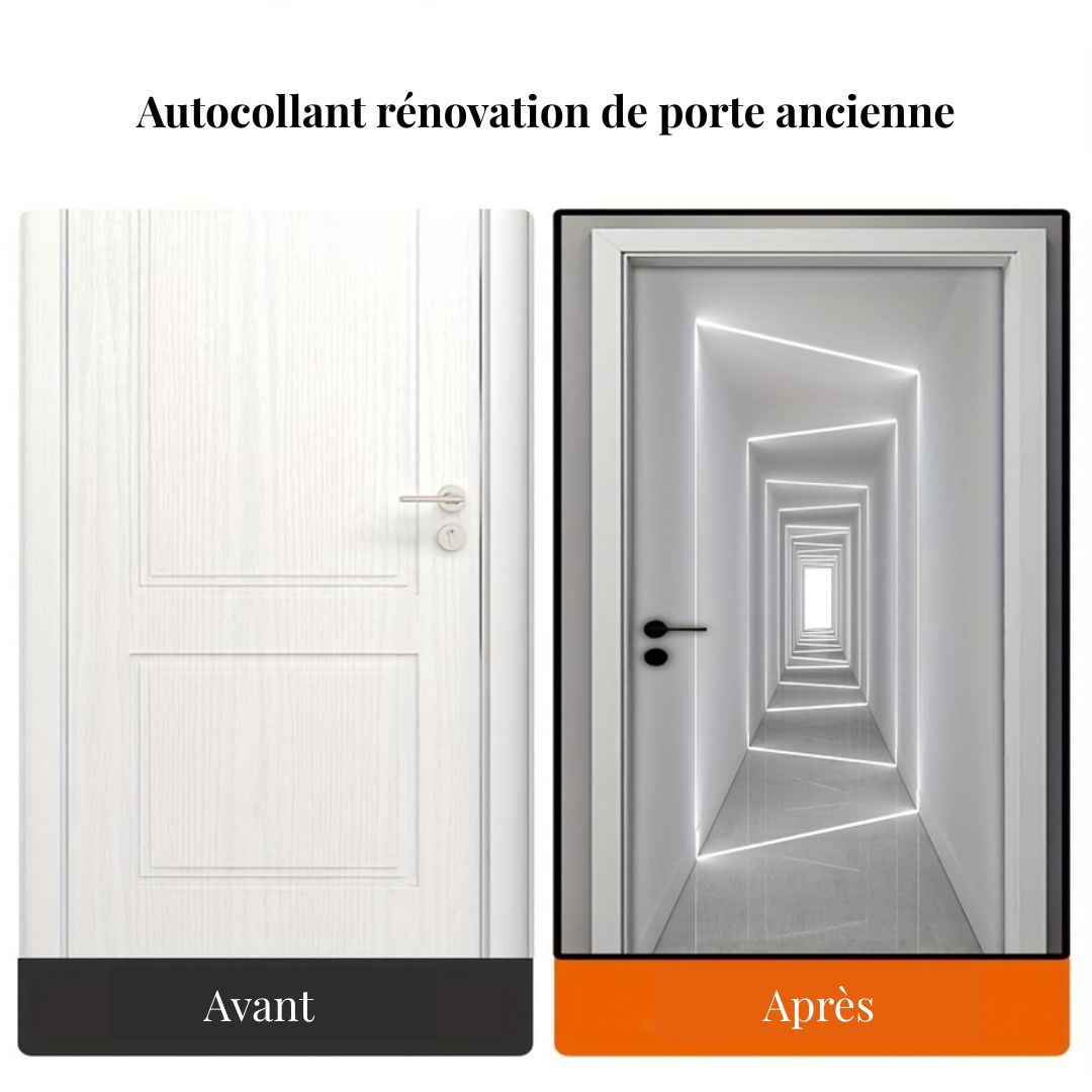 Sticker de Porte Effet Couloir Futuriste