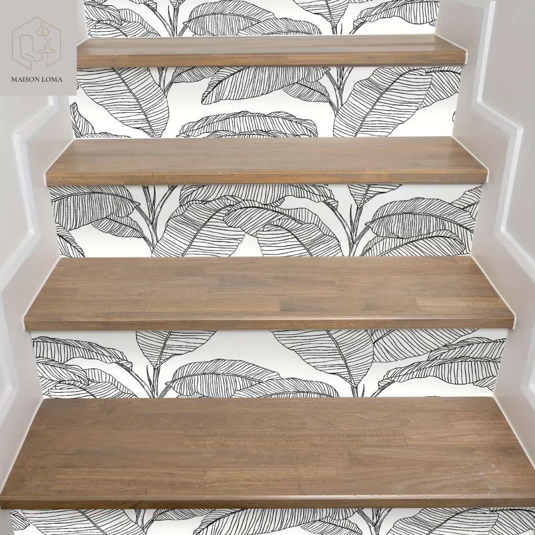 Stickers Escaliers Feuilles de Bananiers