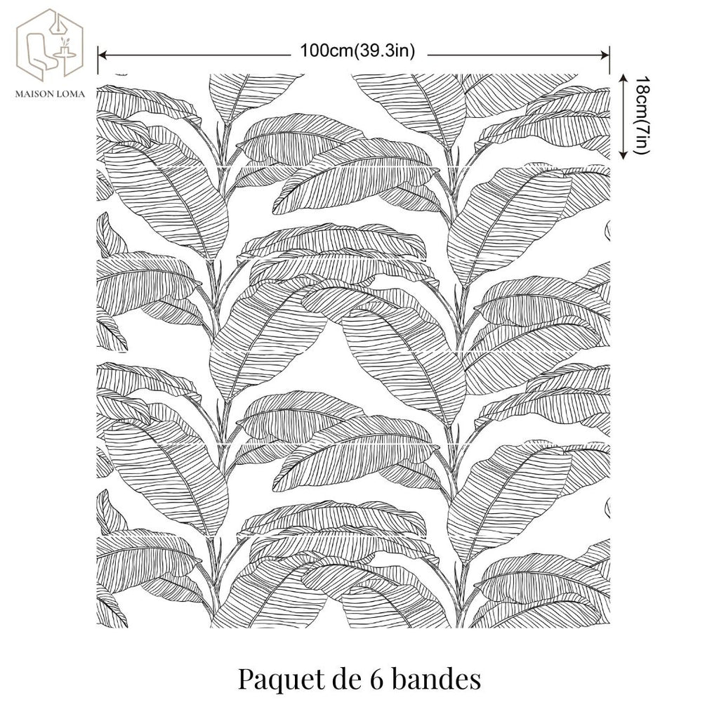 Stickers Escaliers Feuilles de Bananiers