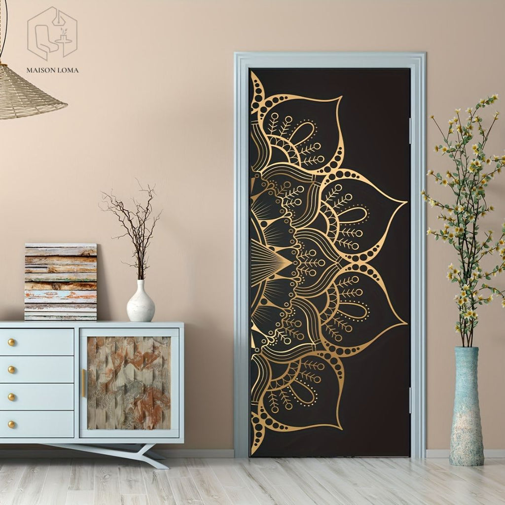 Sticker Porte Mandala Doré