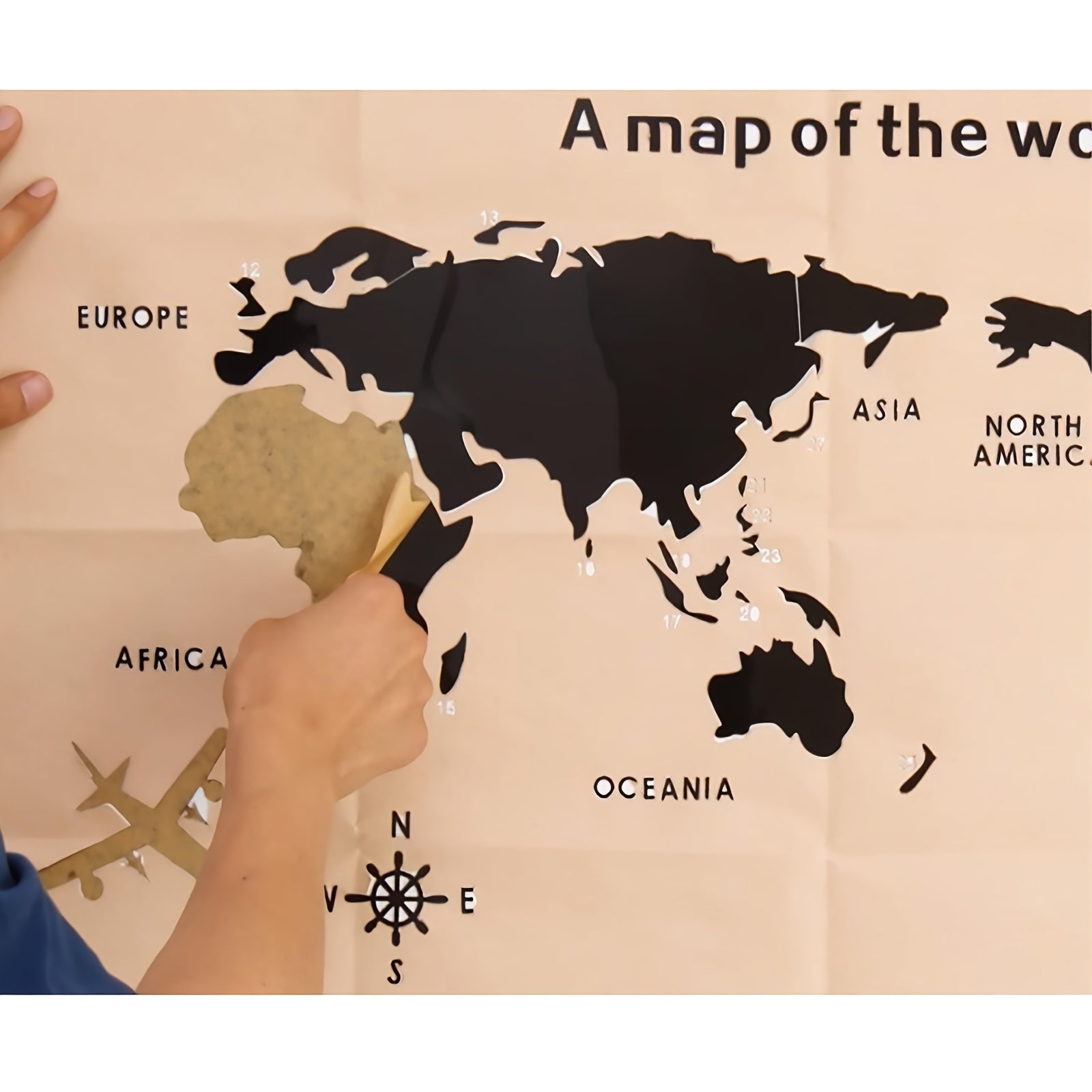 Autocollant Murale Carte du Monde