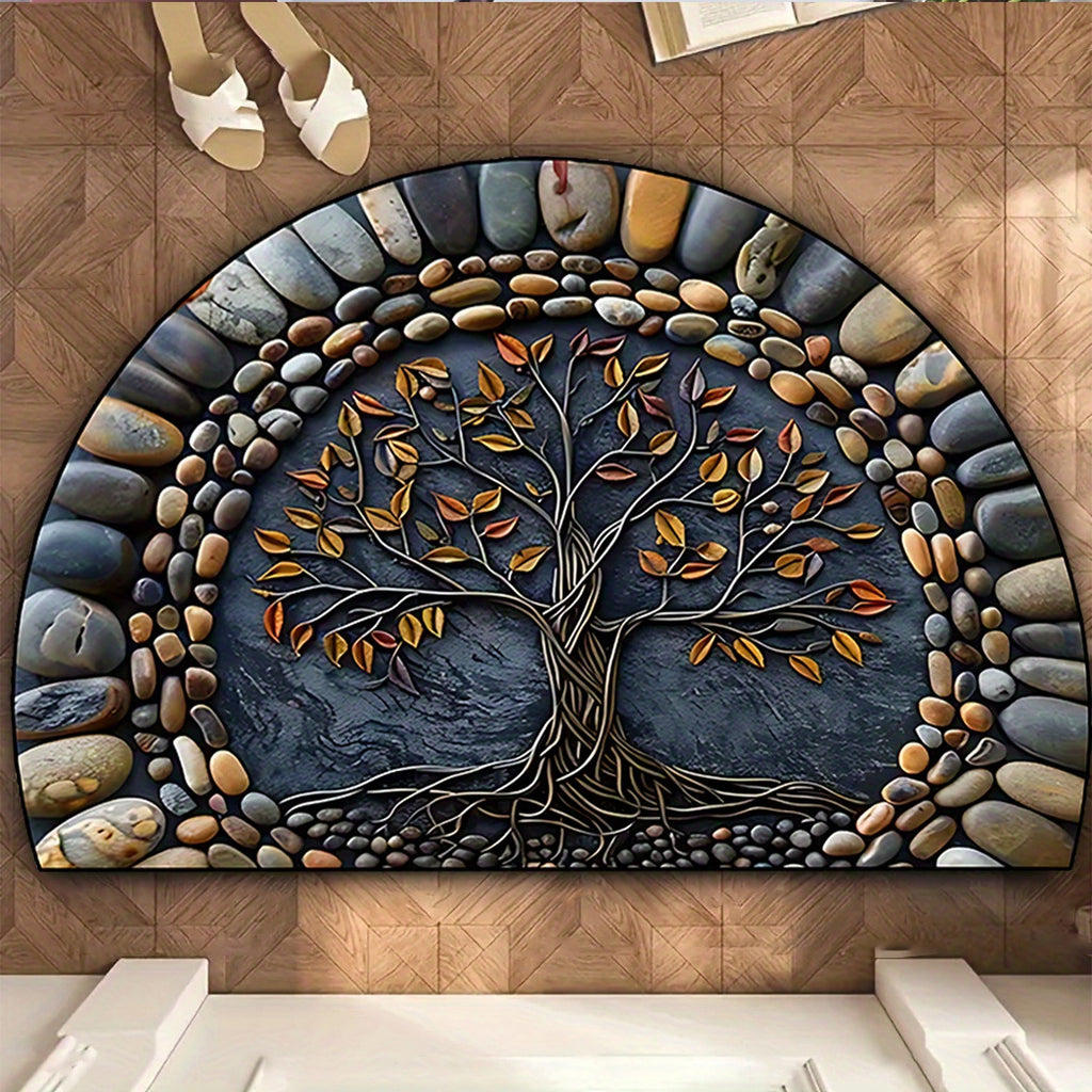 Tapis de Porte Arbre de Vie Antidérapant