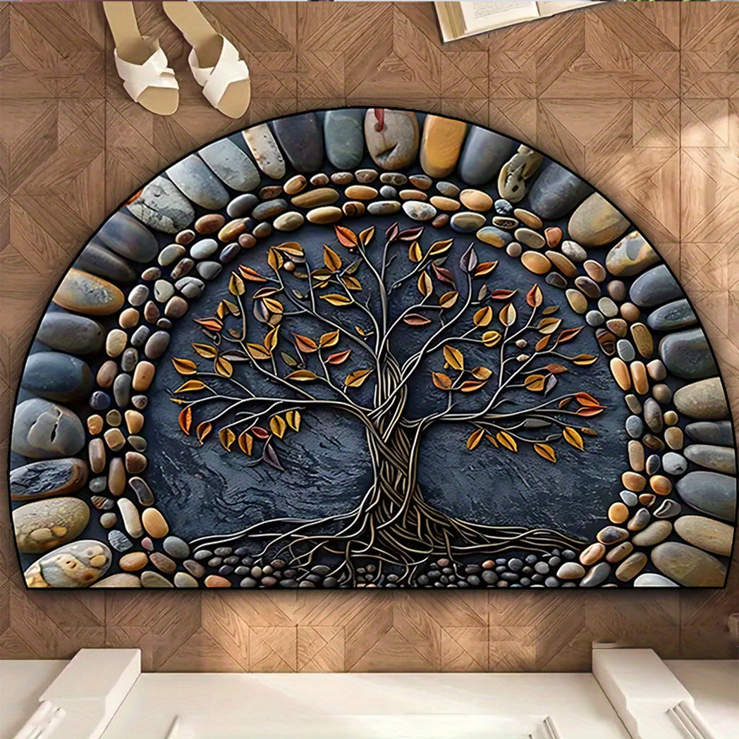 Tapis de Porte Arbre de Vie Antidérapant