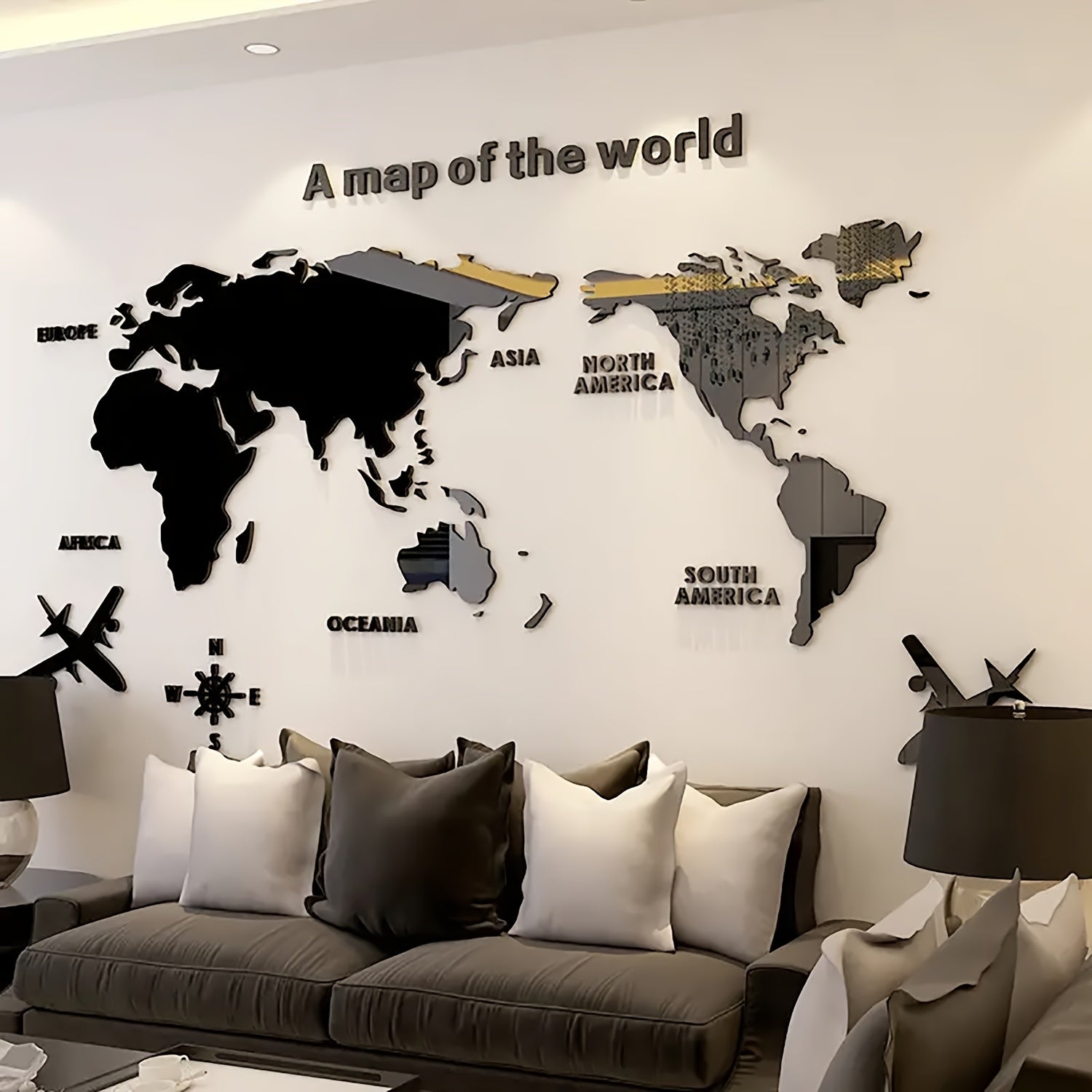 Autocollant Murale Carte du Monde