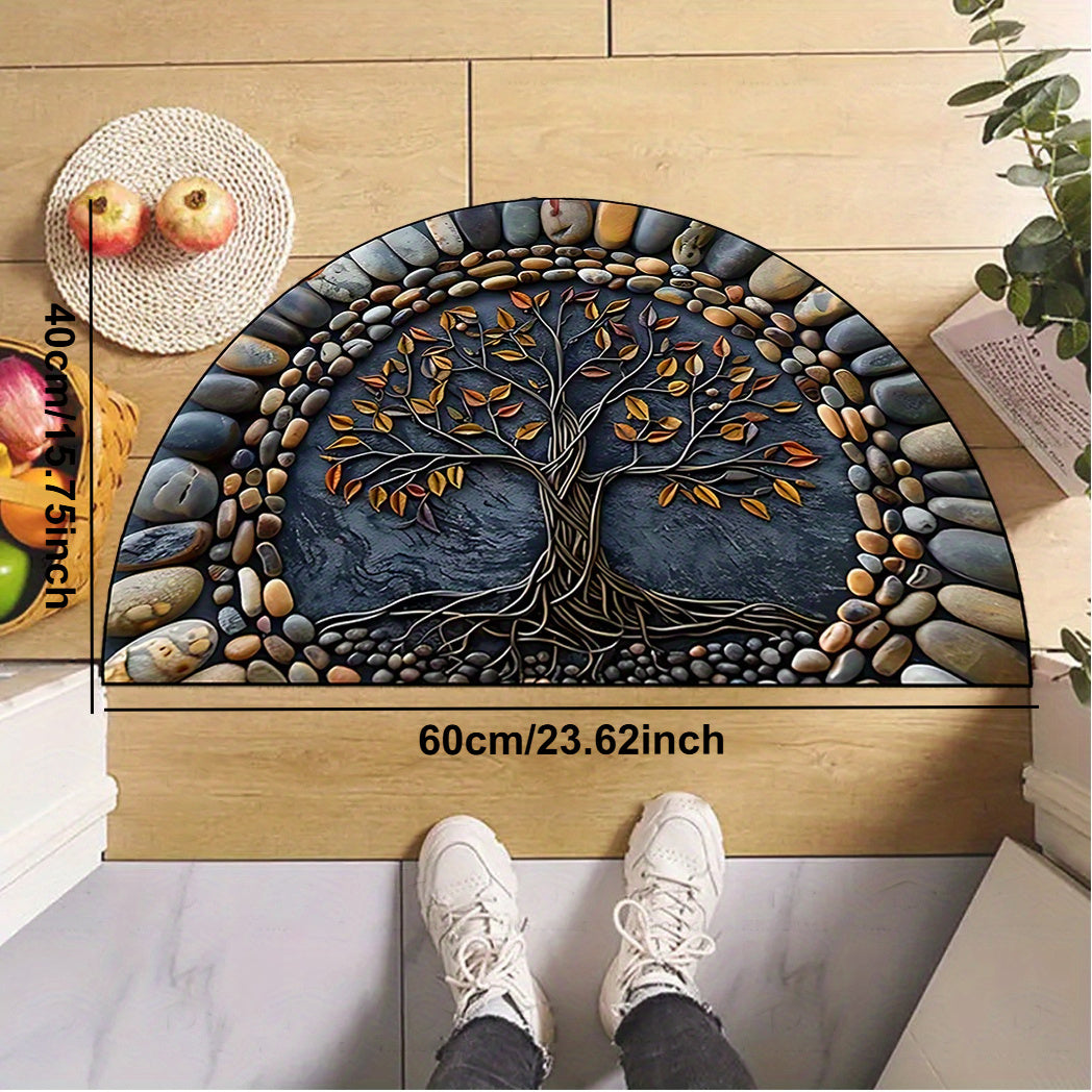 Tapis de Porte Arbre de Vie Antidérapant