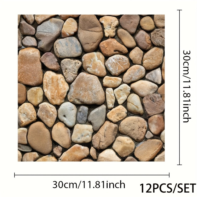 Stickers Muraux 3D Carrelage Effet Pierre
